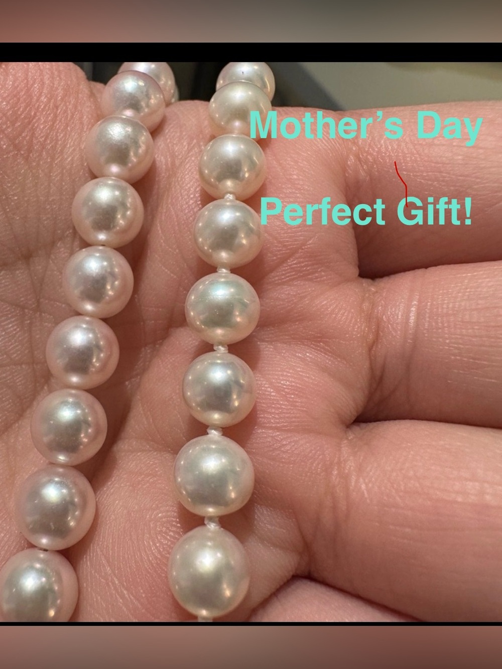 6.5-7.0mm White Freshwater Pearl Necklace - AAAA Quality 18“